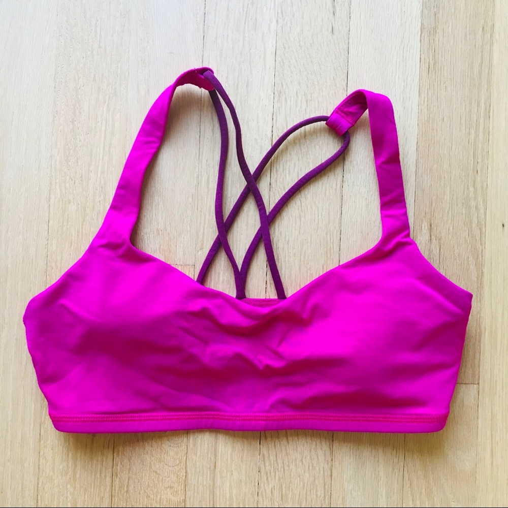 lululemon athletica Hot Pink Strappy Sports Bra